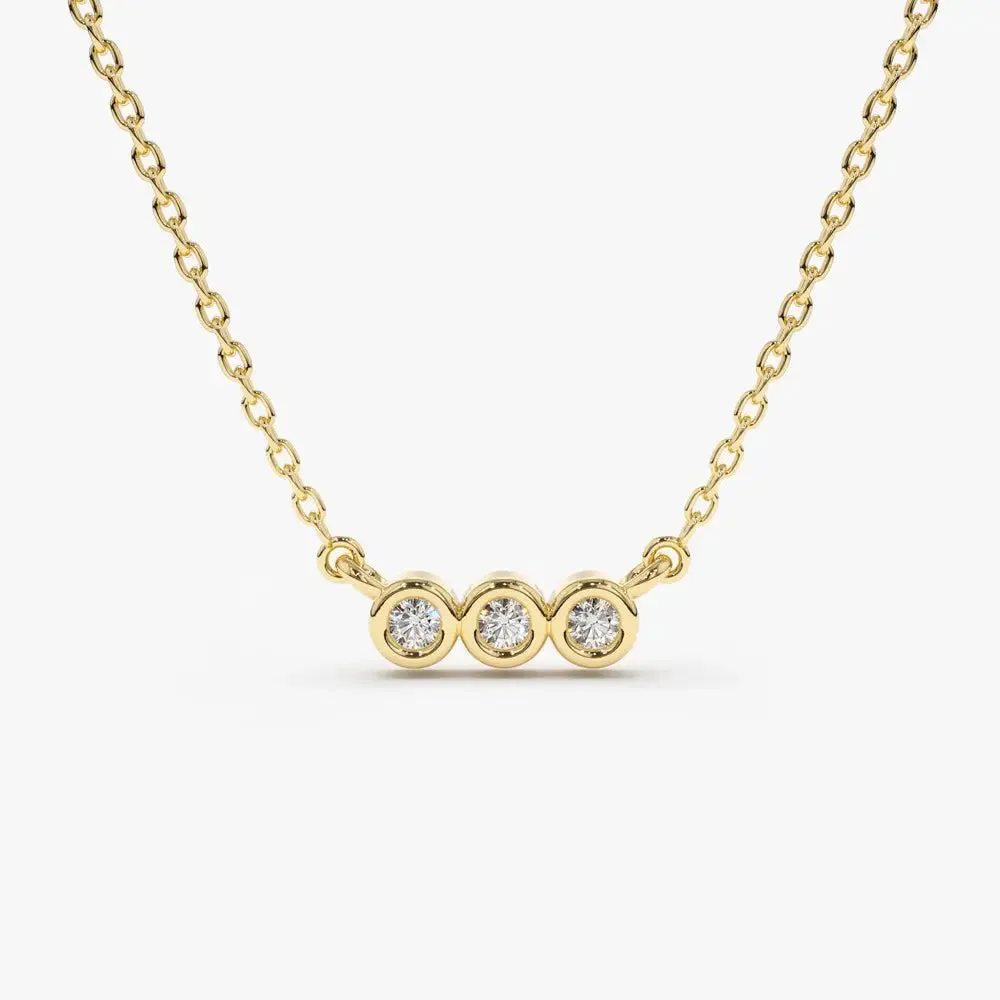 0.10CTW Bezel Set Diamond Necklace