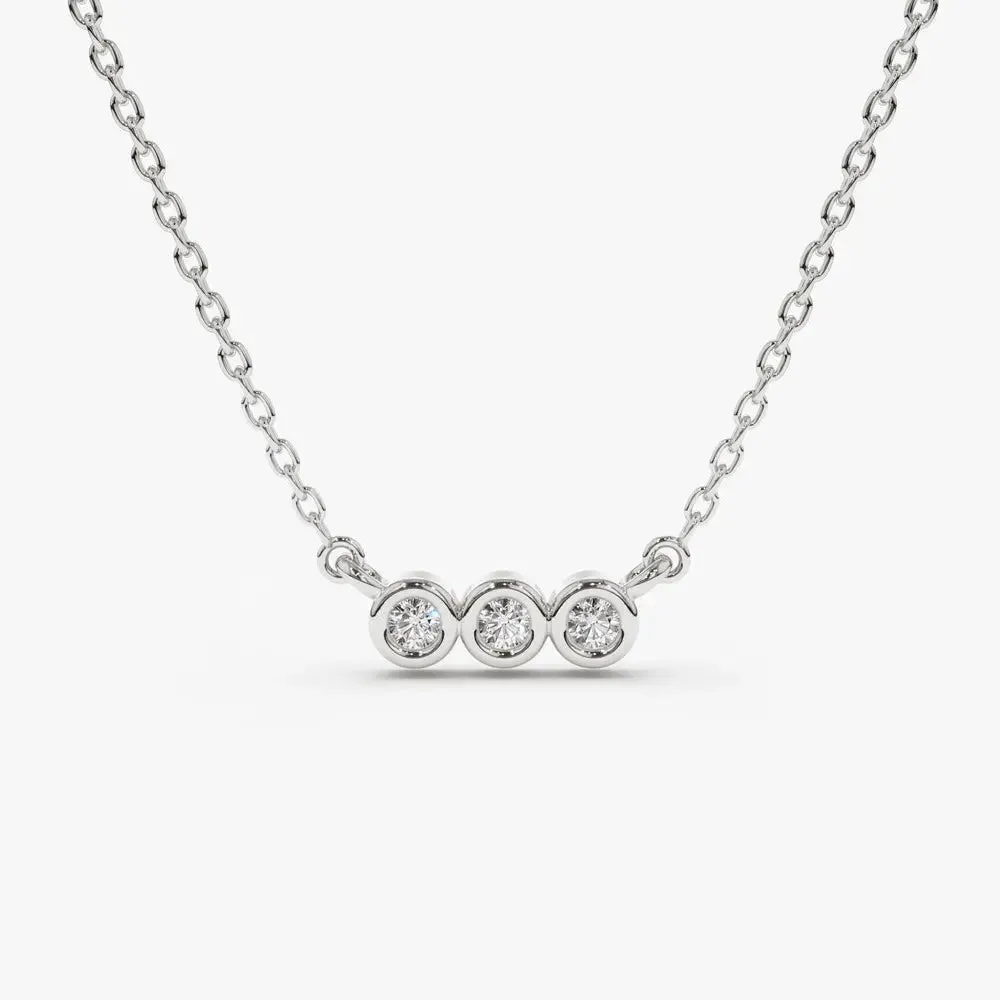 0.10CTW Bezel Set Diamond Necklace