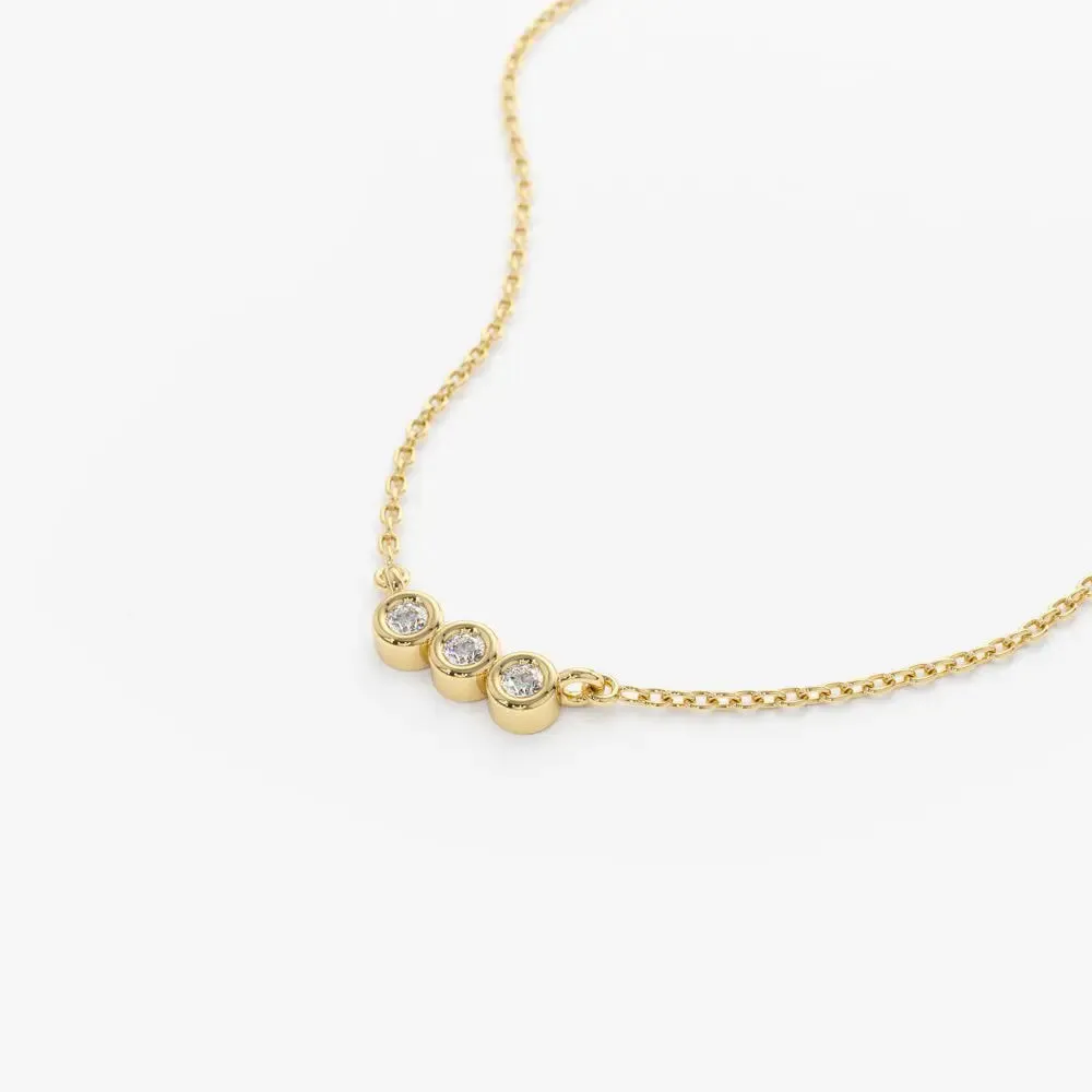 0.10CTW Bezel Set Diamond Necklace