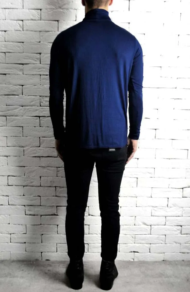 AC Roll Neck T-Shirt - Navy