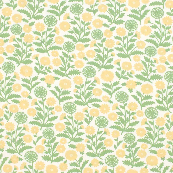 Alberta Dress - Dandelions Green & Yellow by Winter Water Factory
