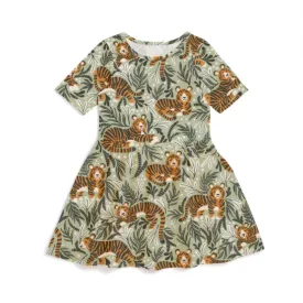 Alberta Dress - Dreaming Tigers Green by Winter Water Factory