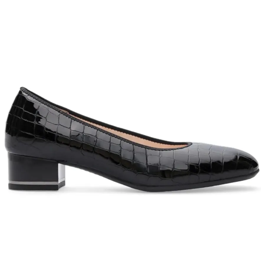 Ara Ladies Graz Croco Court Shoe