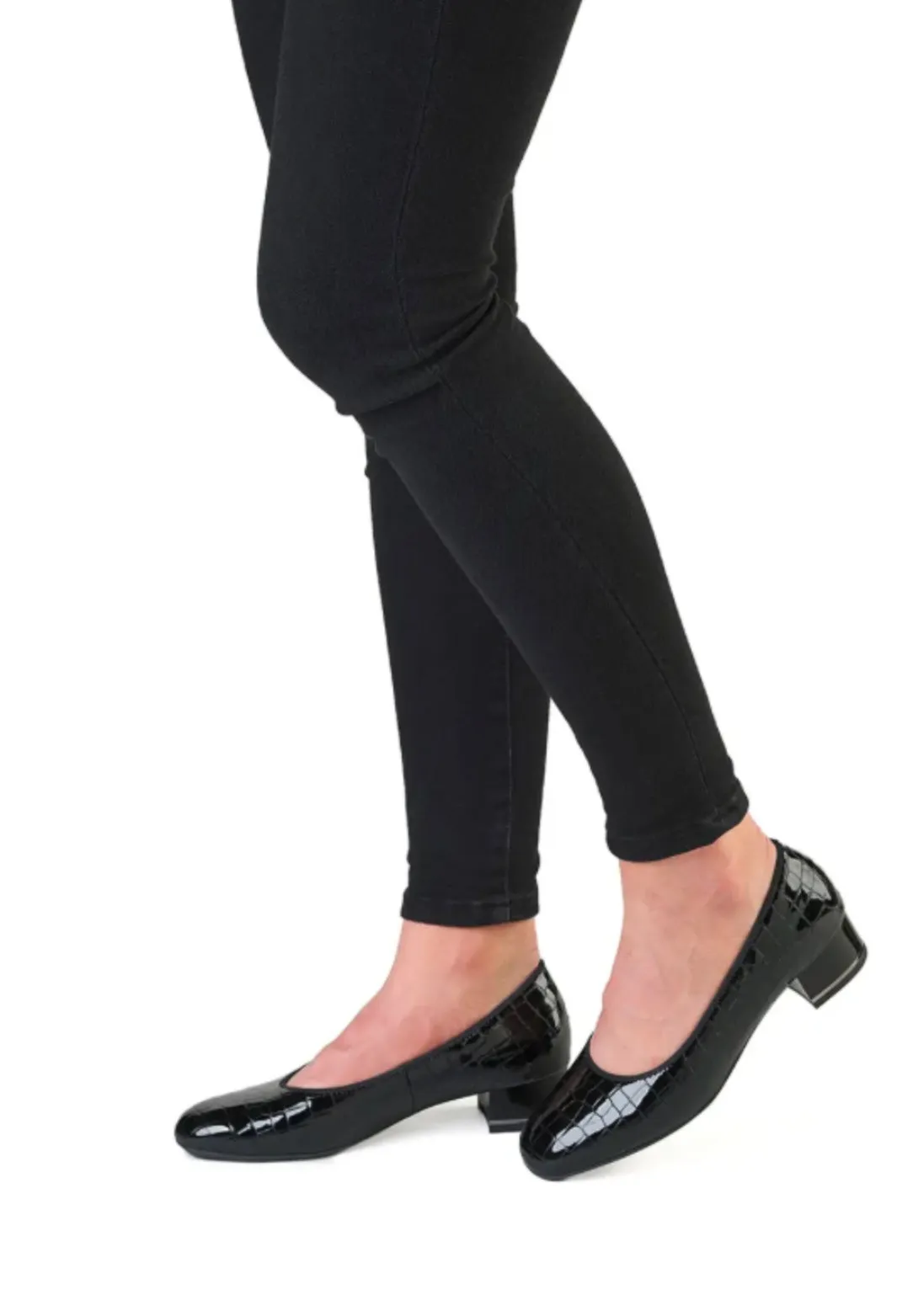Ara Ladies Graz Croco Court Shoe