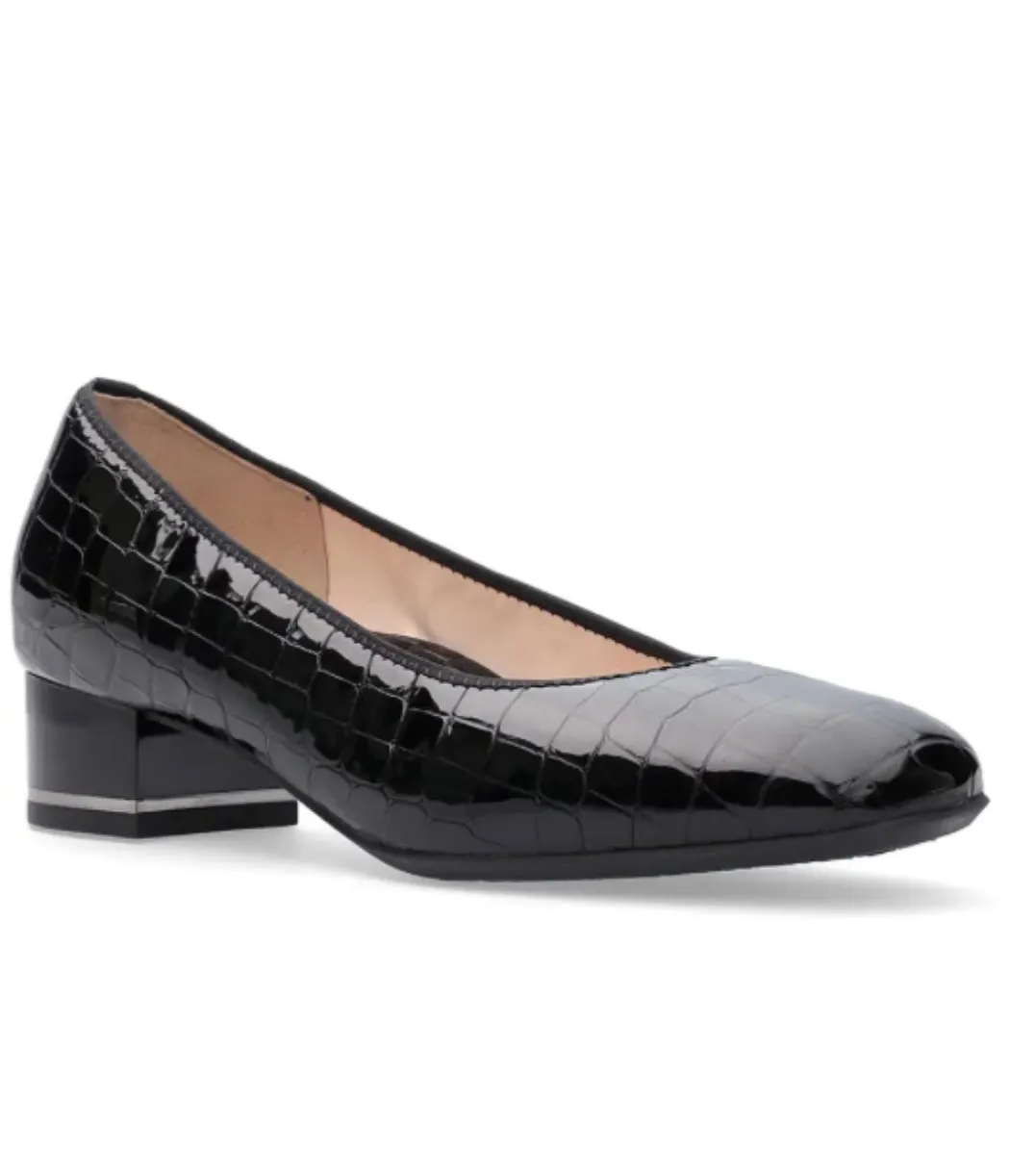 Ara Ladies Graz Croco Court Shoe