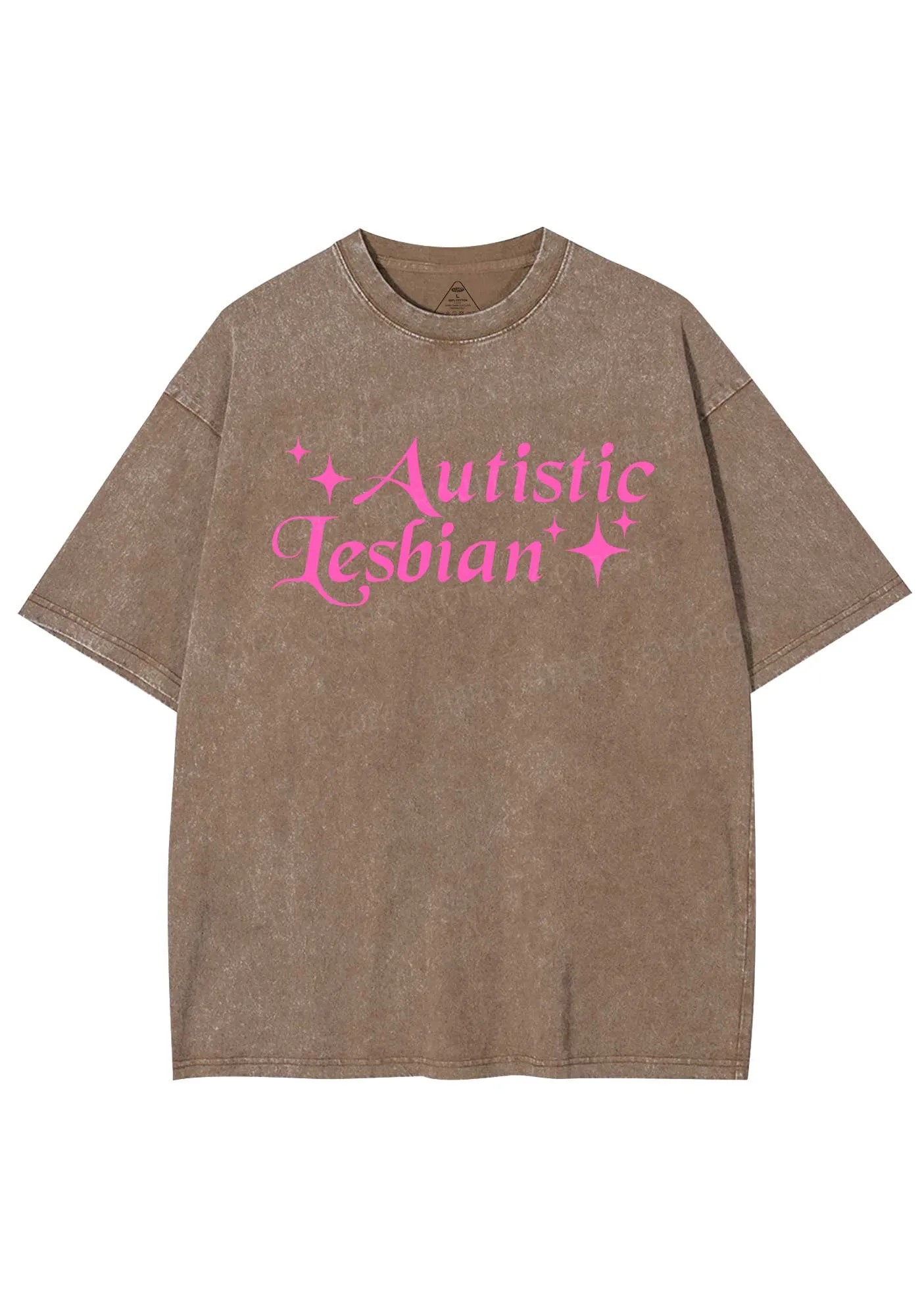 Autistic Lesbian Y2K Shirts Washed Tee Cherrykitten