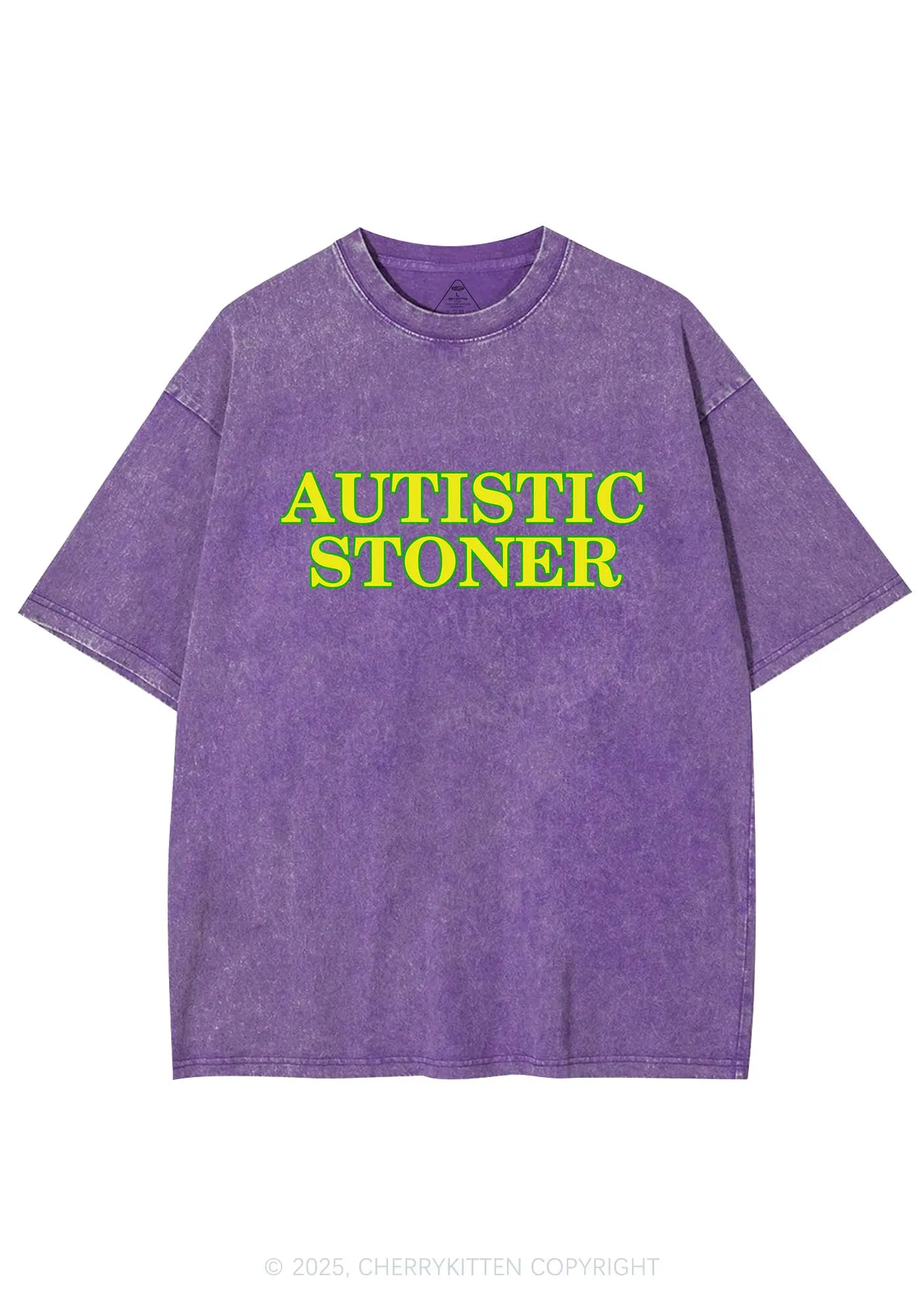 Autistic Stoner Y2K Shirts Washed Tee Cherrykitten