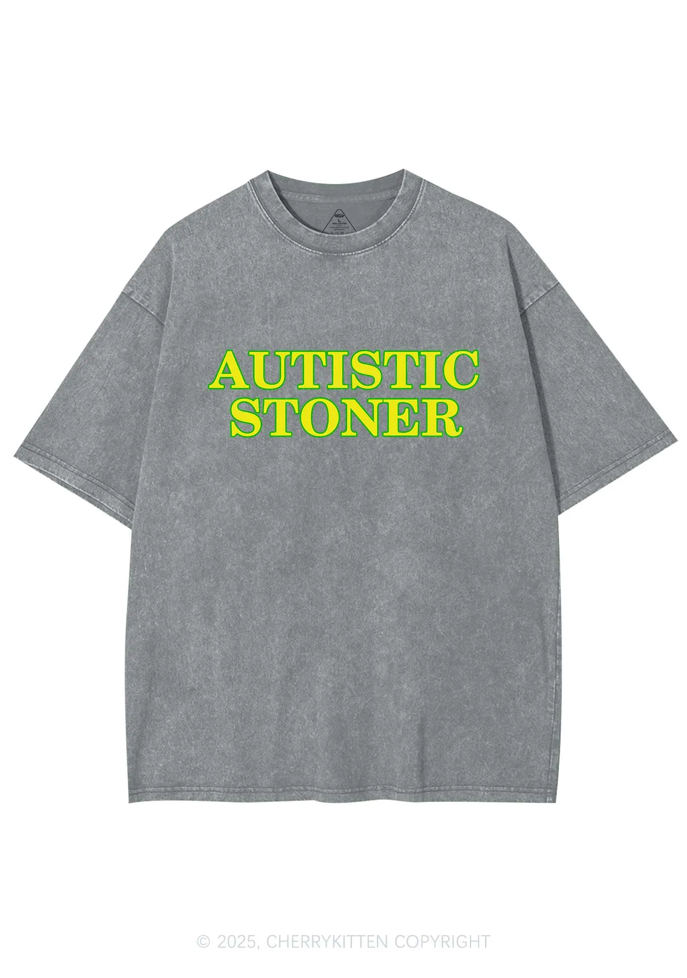 Autistic Stoner Y2K Shirts Washed Tee Cherrykitten