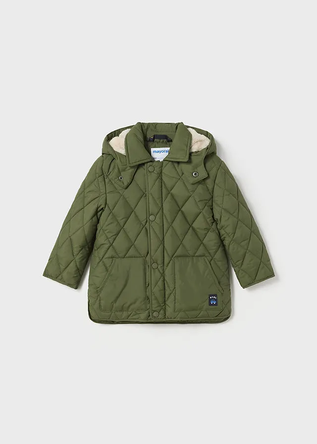 Baby Boys Hooded Quilted Coat  | Bayleaf
