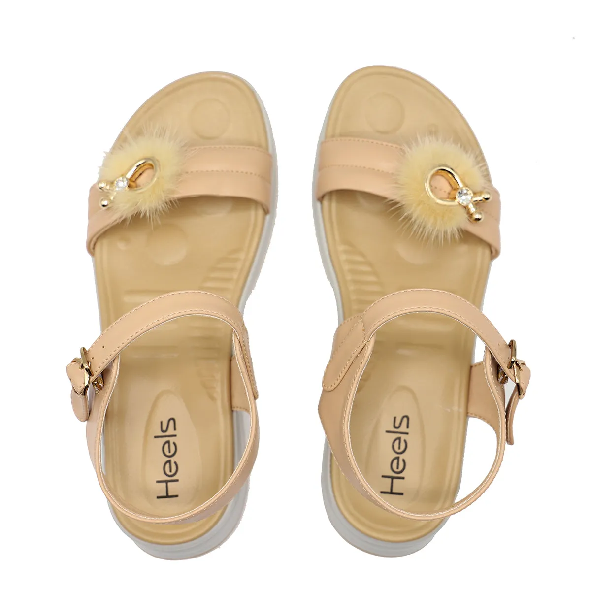 Beige Pu Sandal 078100