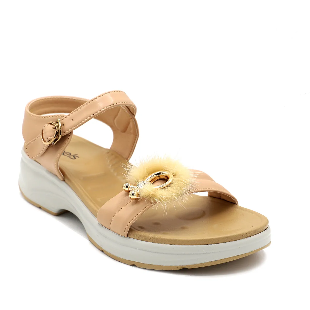 Beige Pu Sandal 078100
