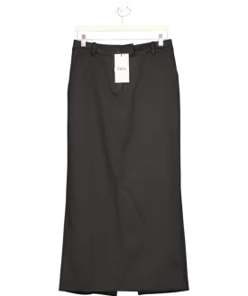 BOA Black Double Waistband Relaxed Maxi Skirt UK S