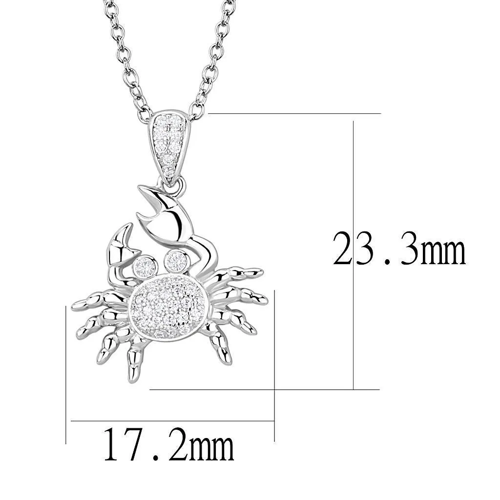 Chain Necklace Pendant Women's Crab Pendant 3W1377 -
