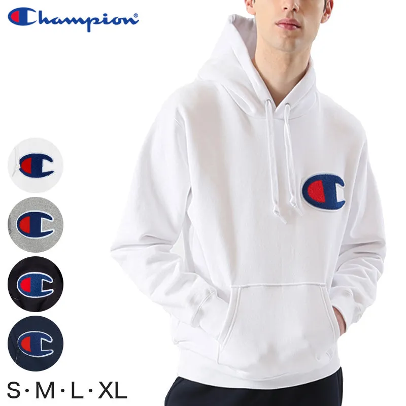 Champion プルオーバー スウェットパーカー S～XL (ビッグロゴ チャンピオン ブランド ベーシック) (在庫限り)
