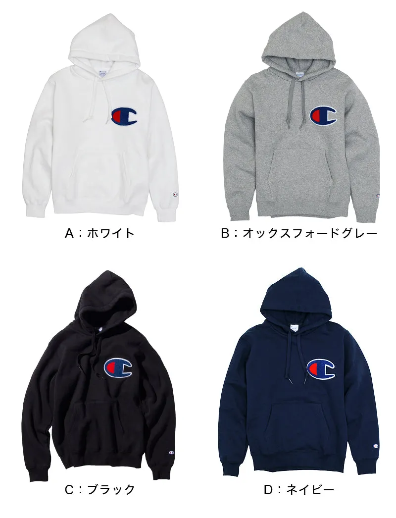 Champion プルオーバー スウェットパーカー S～XL (ビッグロゴ チャンピオン ブランド ベーシック) (在庫限り)