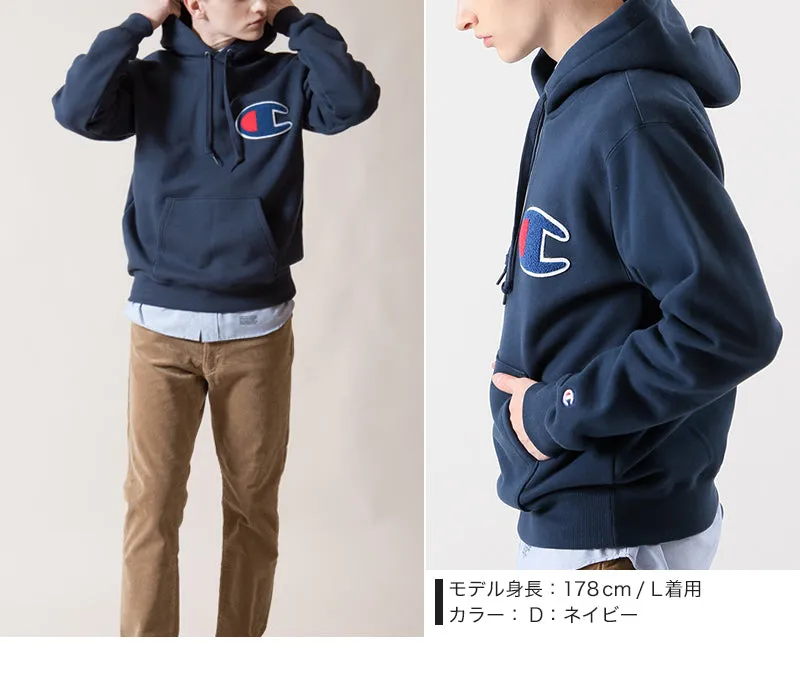 Champion プルオーバー スウェットパーカー S～XL (ビッグロゴ チャンピオン ブランド ベーシック) (在庫限り)