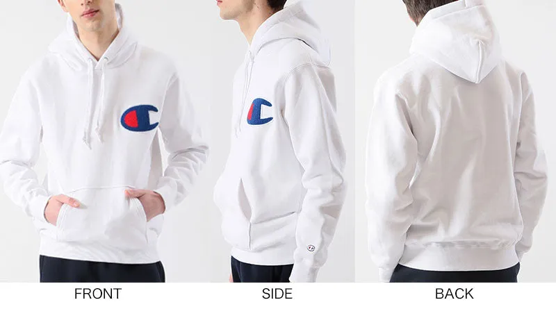 Champion プルオーバー スウェットパーカー S～XL (ビッグロゴ チャンピオン ブランド ベーシック) (在庫限り)