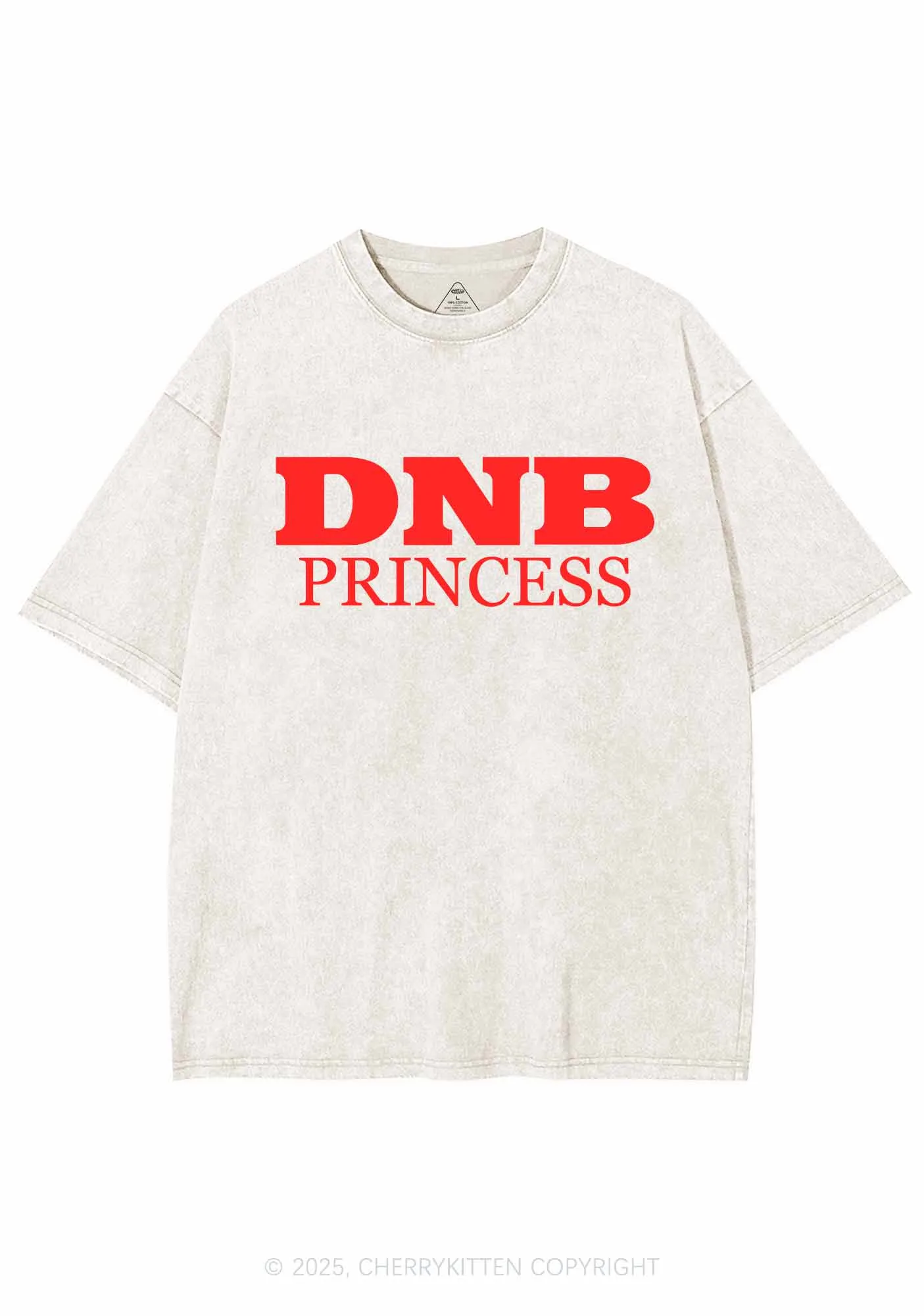 DNB Princess Y2K Shirts Washed Tee Cherrykitten