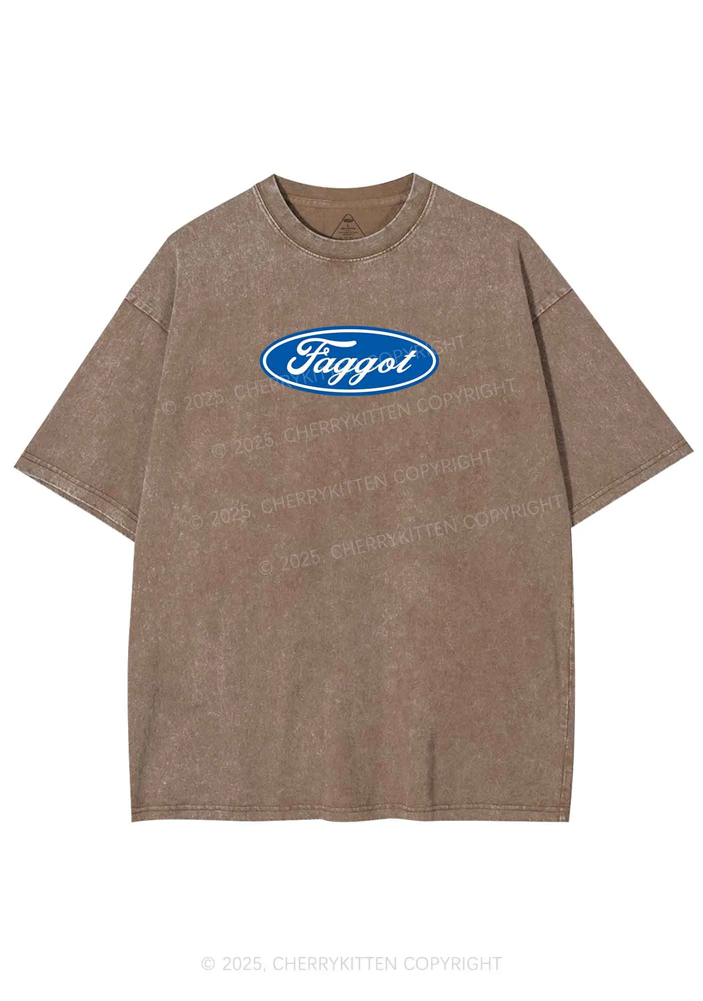 Faggot Pride Y2K Shirts Washed Tee Cherrykitten