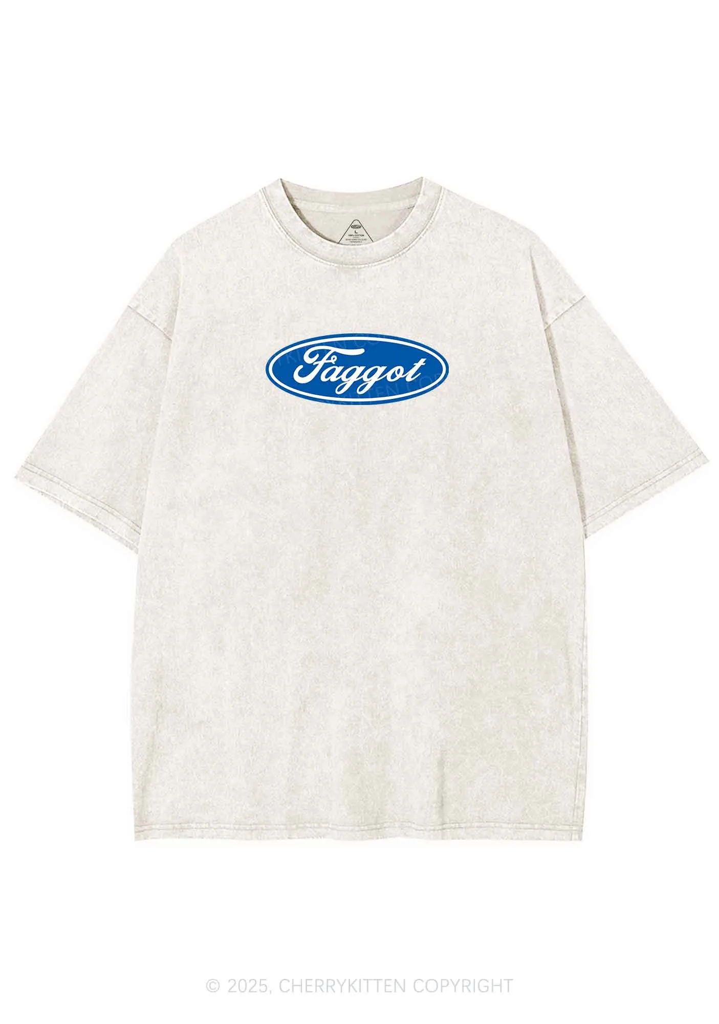 Faggot Pride Y2K Shirts Washed Tee Cherrykitten