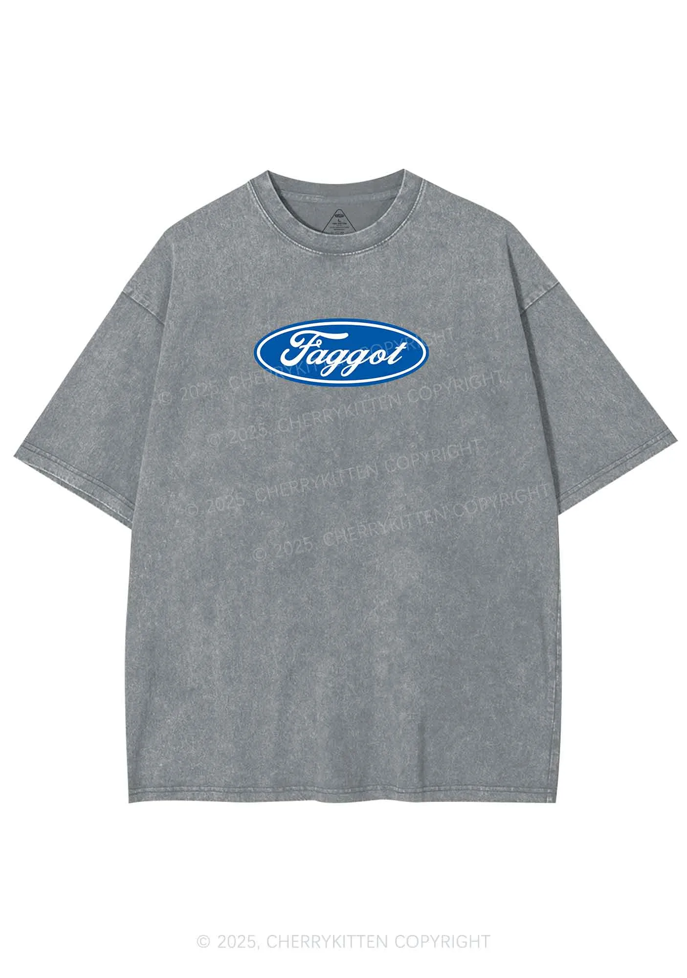 Faggot Pride Y2K Shirts Washed Tee Cherrykitten