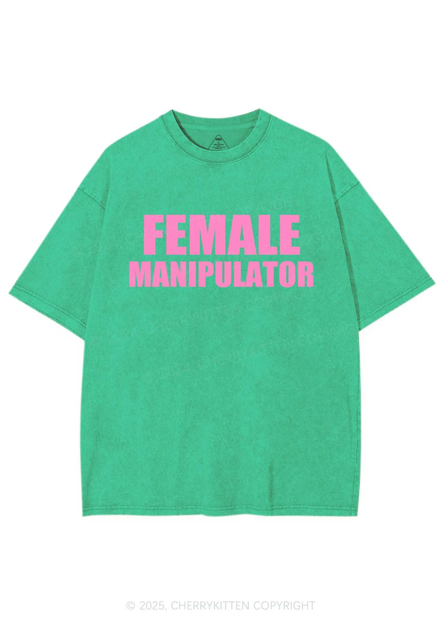 Female Manipulator Y2K Shirts Washed Tee Cherrykitten