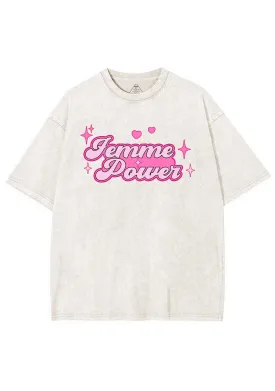 Femme Power Y2K Shirts Washed Tee Cherrykitten