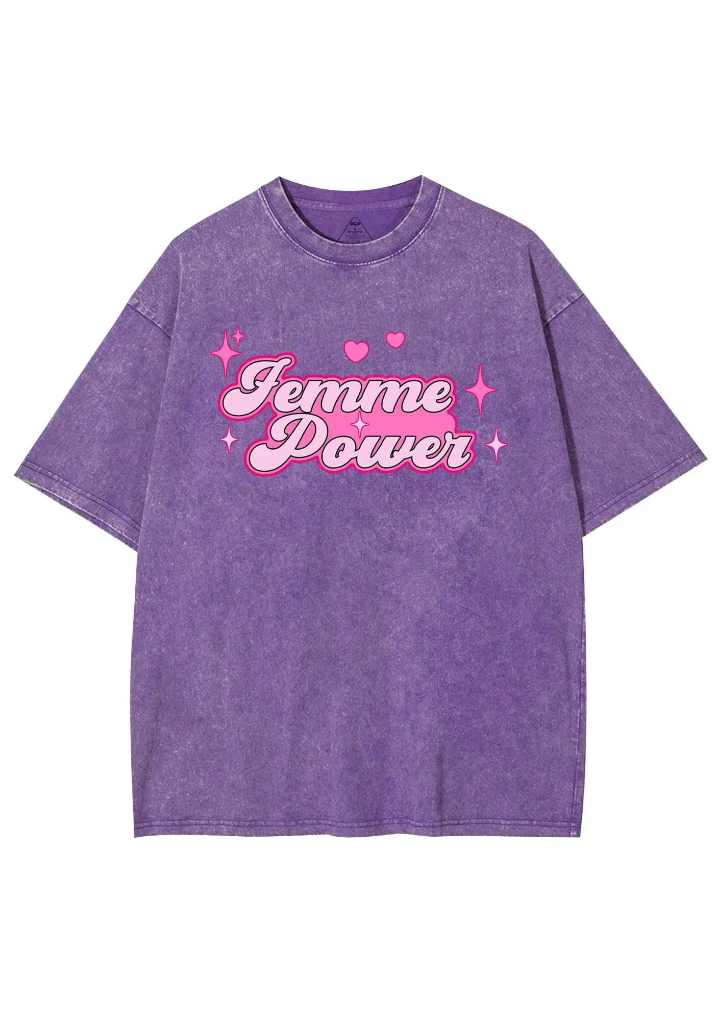 Femme Power Y2K Shirts Washed Tee Cherrykitten