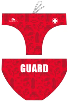 Men Swimming Trunks - Guard (Red)