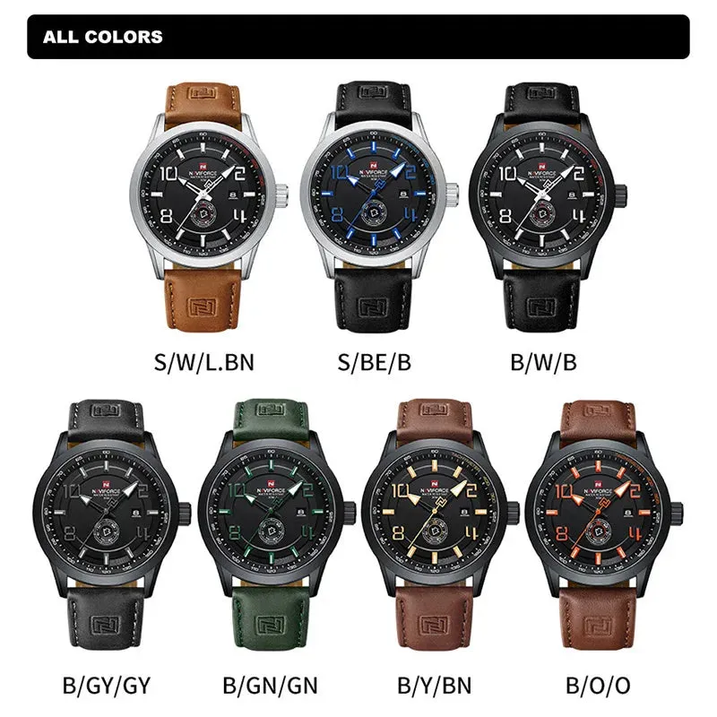 NAVIFORCE NF9229 Brand Original Fashion Luxury Quartz Date Week Luminous Waterproof Watch For Men
