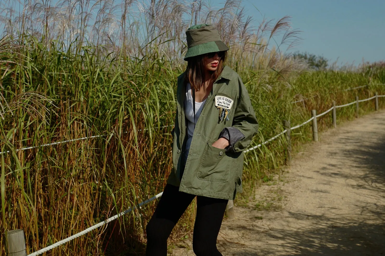 "LIFE IS GOOD "Green Military Jacket *BEST BUY*