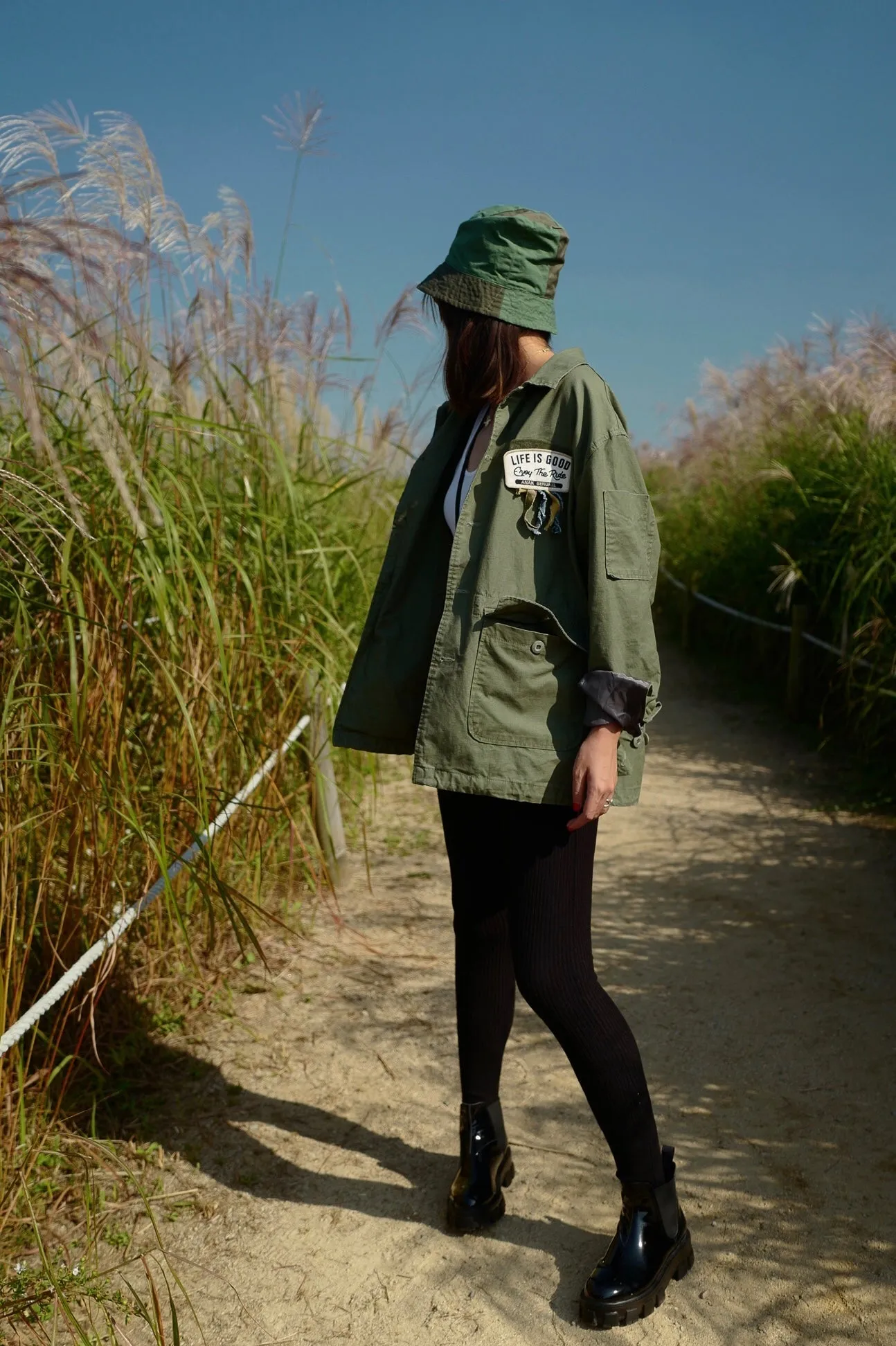 "LIFE IS GOOD "Green Military Jacket *BEST BUY*